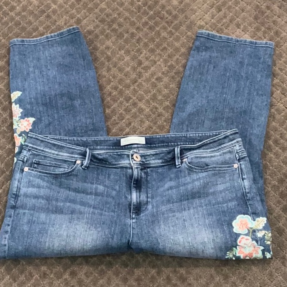 J. Jill Embroidered Denim Crop - Picture 7 of 16